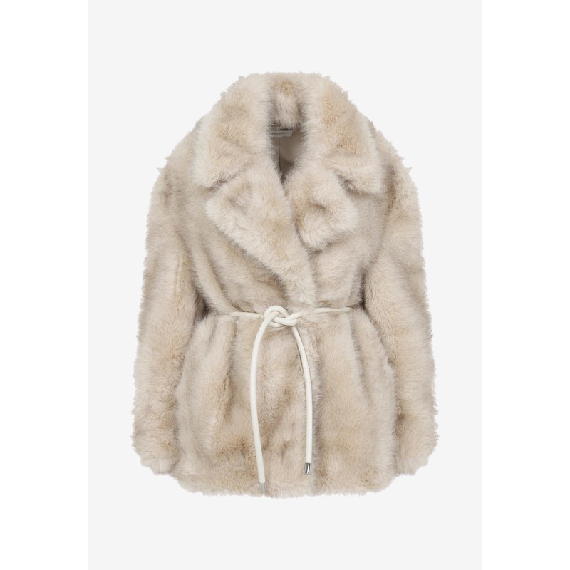 Rosaria Faux Fur Coat Beige wrtwstd_XS