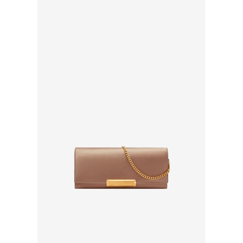 Satin Bar Clutch Nude Onesize