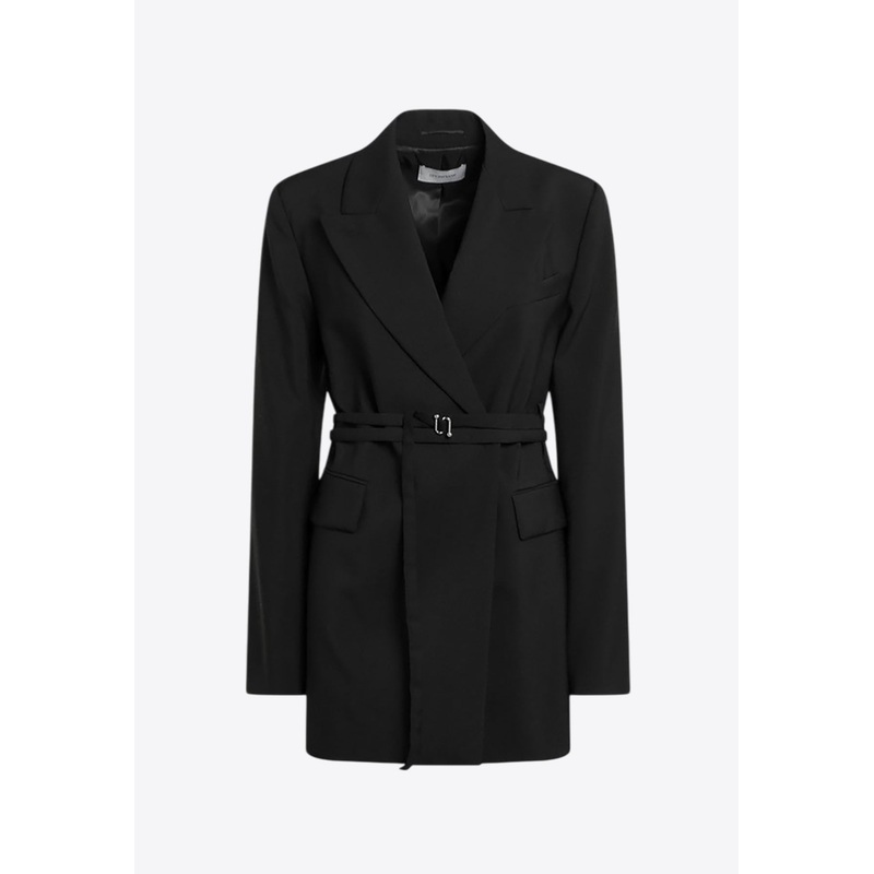 Tubinga Double-Breasted Wool Coat Black wrtwit_IT 38