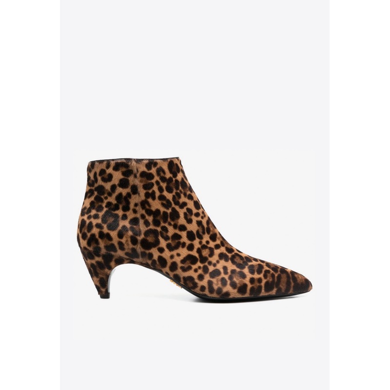 60 Leopard Print Ankle Boots Brown wshoeseu_EU 37