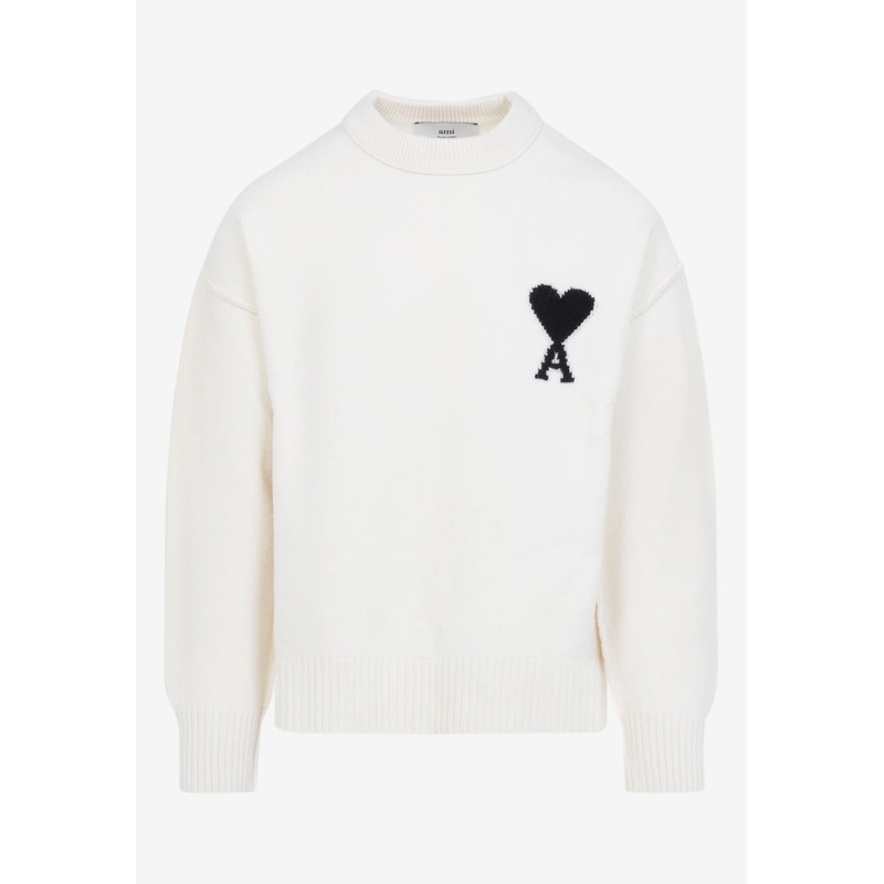 ADC Crewneck Sweater in Wool White mrtwstd_L