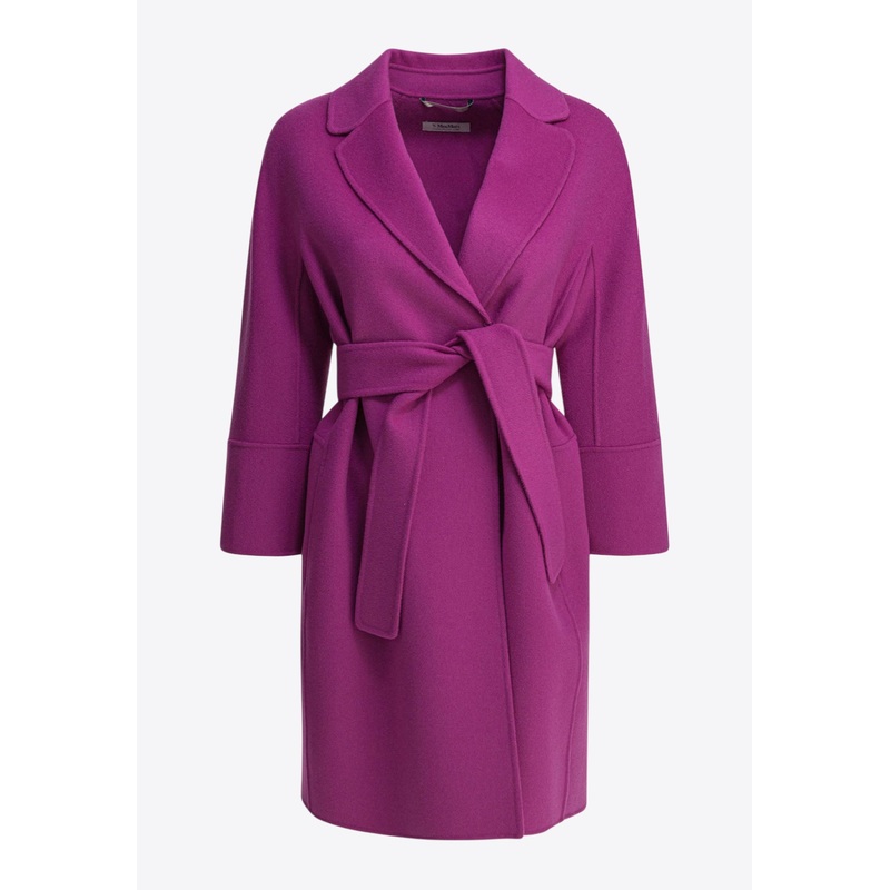 Arona Belted Wool Short Coat Fuchsia wrtwit_IT 36