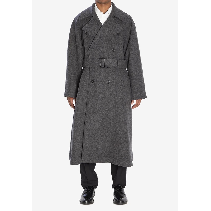 Double-Breasted Cashmere Trench Coat Gray mrtwstd_1