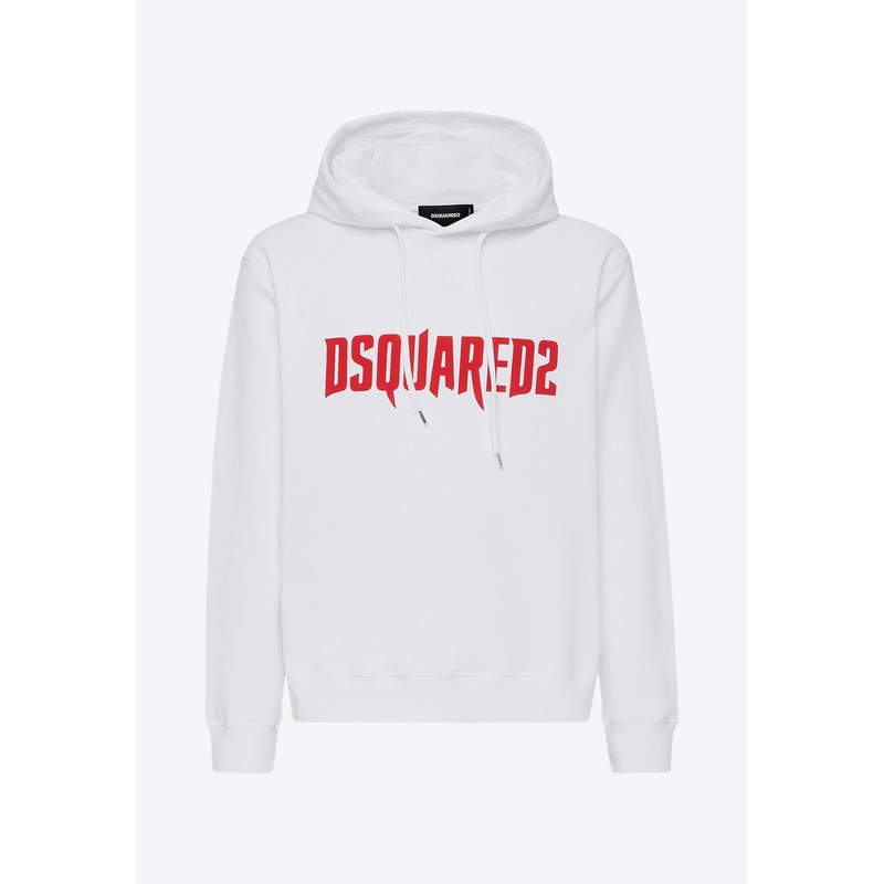 Horror Logo Hooded Sweatshirt White mrtwstd_S