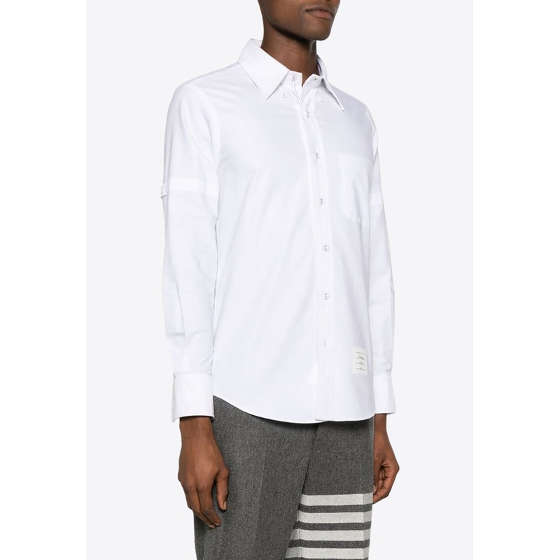 Name Tag Patch Long-Sleeved Shirt White mrtwstd_2