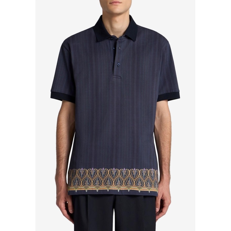 Striped Polo T-shirt Navy mrtwstd_S
