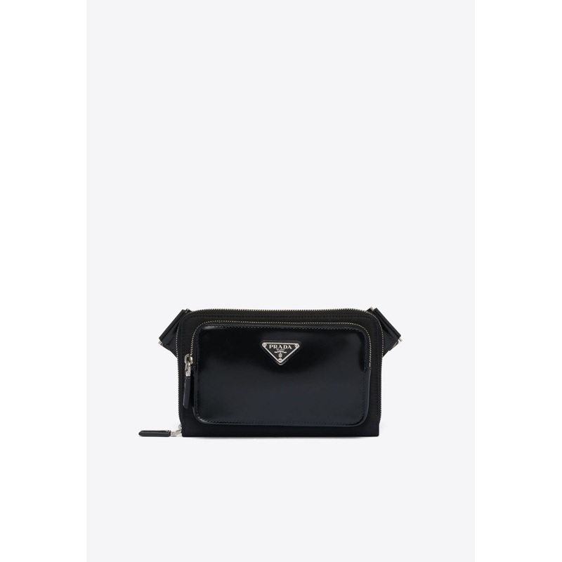 Triangle Logo Shoulder Bag Black Onesize