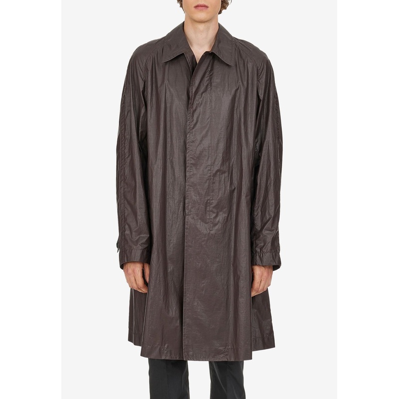 Wax Coated Poplin Raincoat Brown mrtwit_IT 46