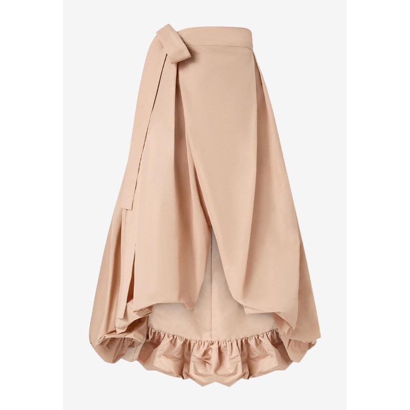 Barbagianni Pleated Maxi Wrap Skirt Pink wrtwit_IT 40