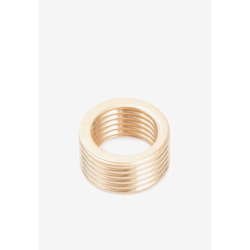 Bolt and Nut Chunky Ring Gold US 3