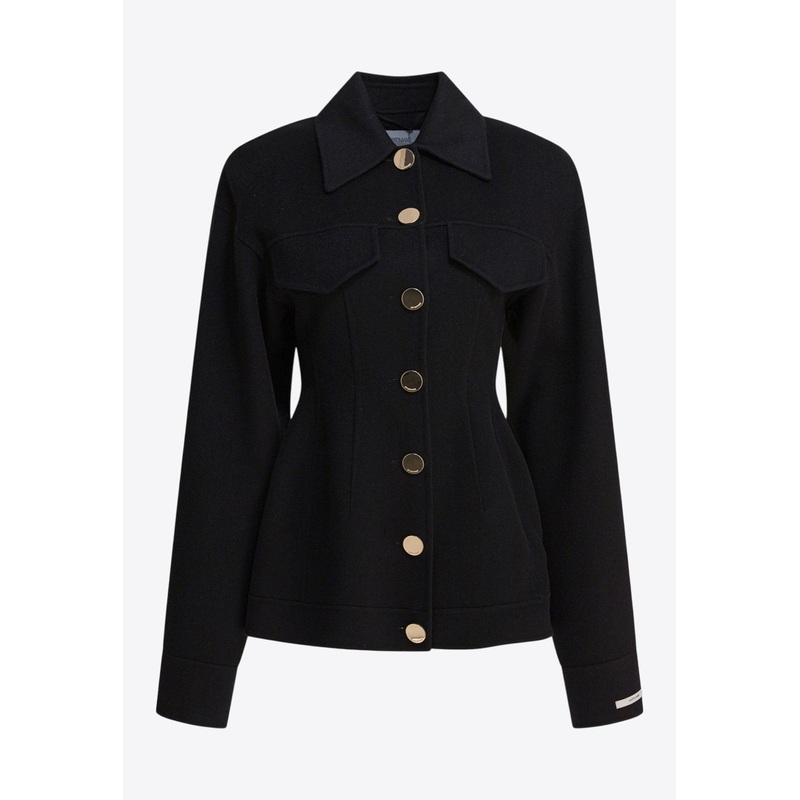Egeo Single-Breasted Wool Coat Black wrtwit_IT 42