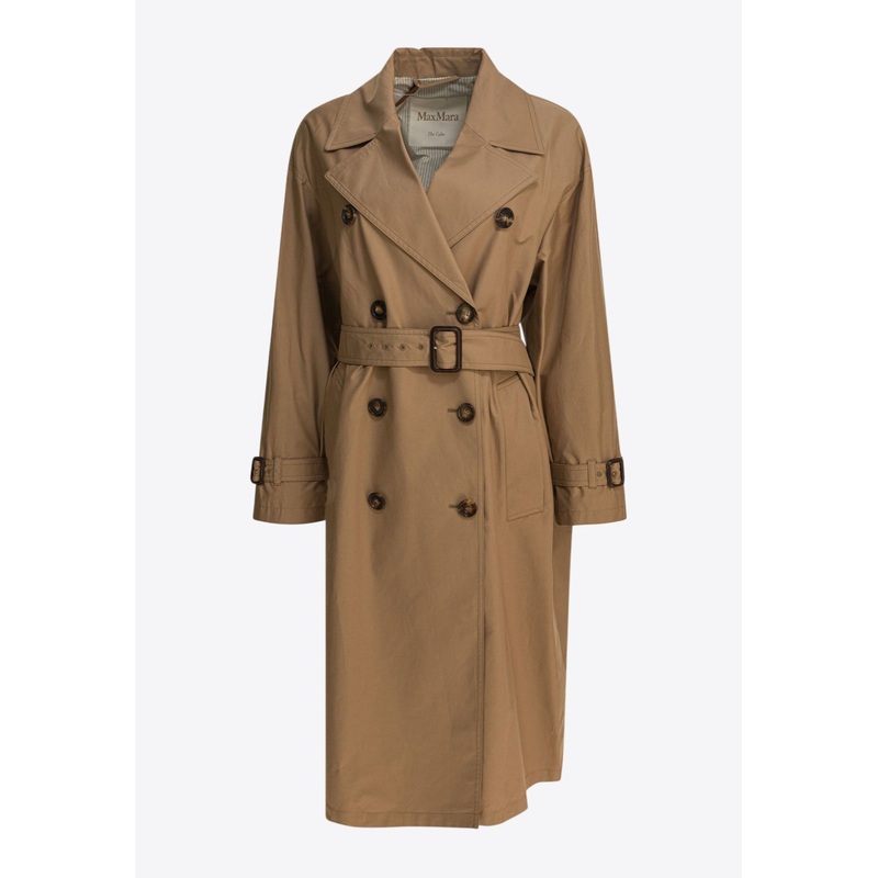 Fiorito Double-Breasted Trench Coat Brown wrtwit_IT 40