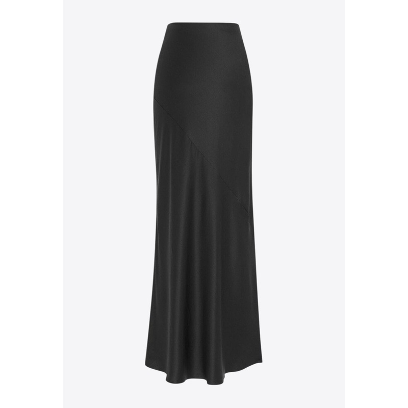 Silk Maxi Skirt Black wrtwfr_FR 36
