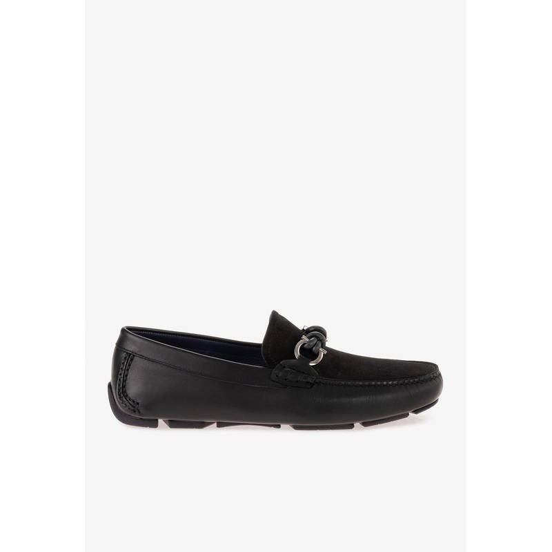 Almeria Leather and Suede Loafers Black mshoesus_US 6