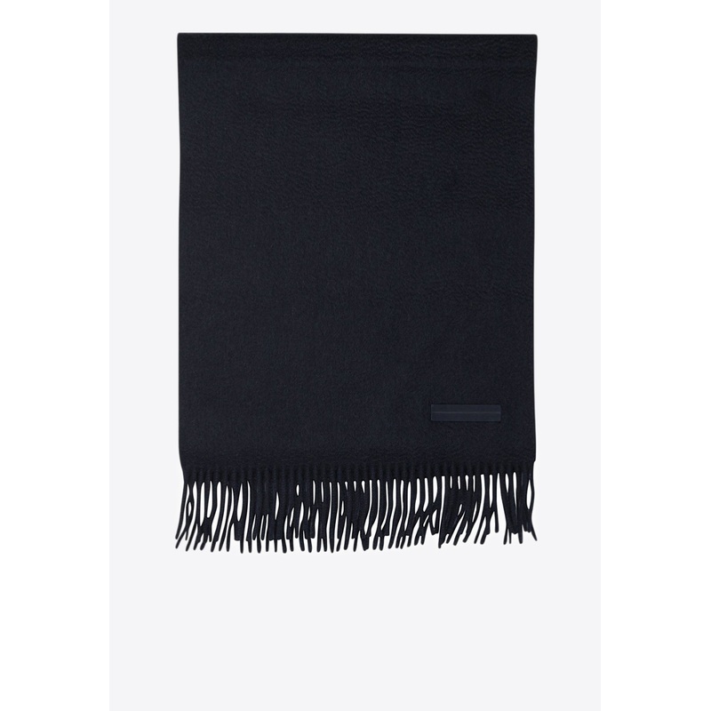 Cashmere Fringed Scarf Blue Onesize