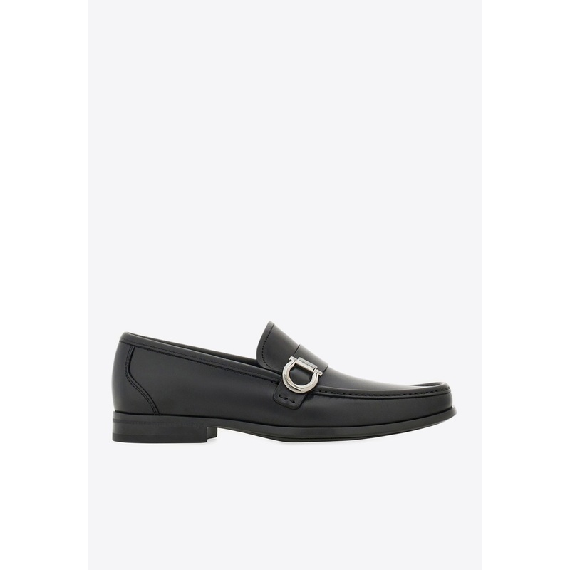Caspian Gancini Leather Loafers Black mshoesus_US 6