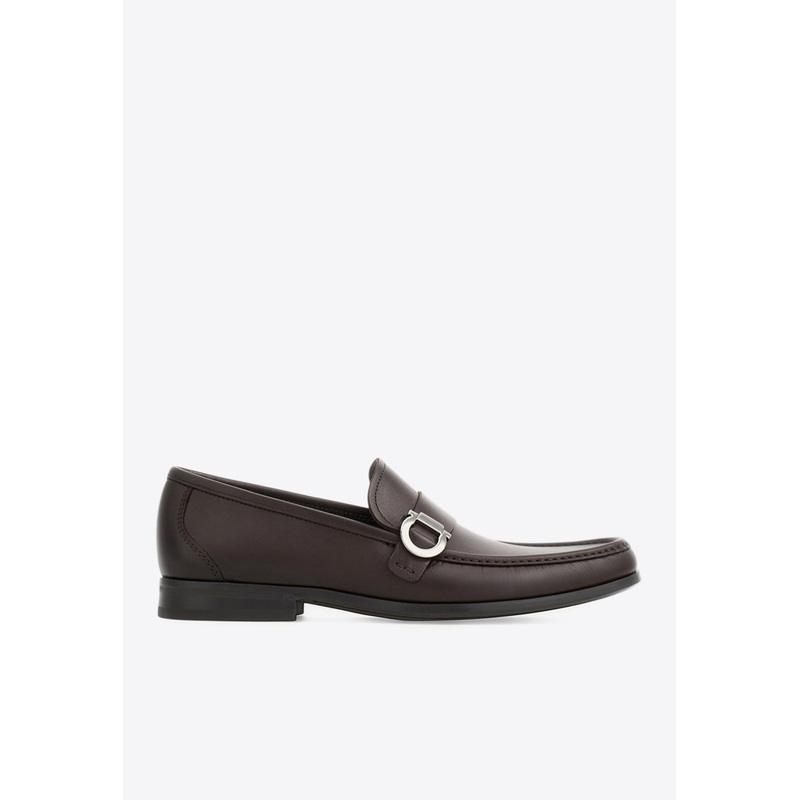 Caspian Gancini Leather Loafers Brown mshoesus_US 6