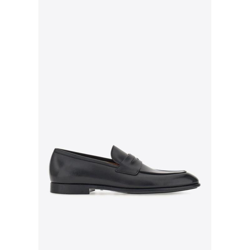 Funes Leather Penny Loafers Black mshoesus_US 6.5