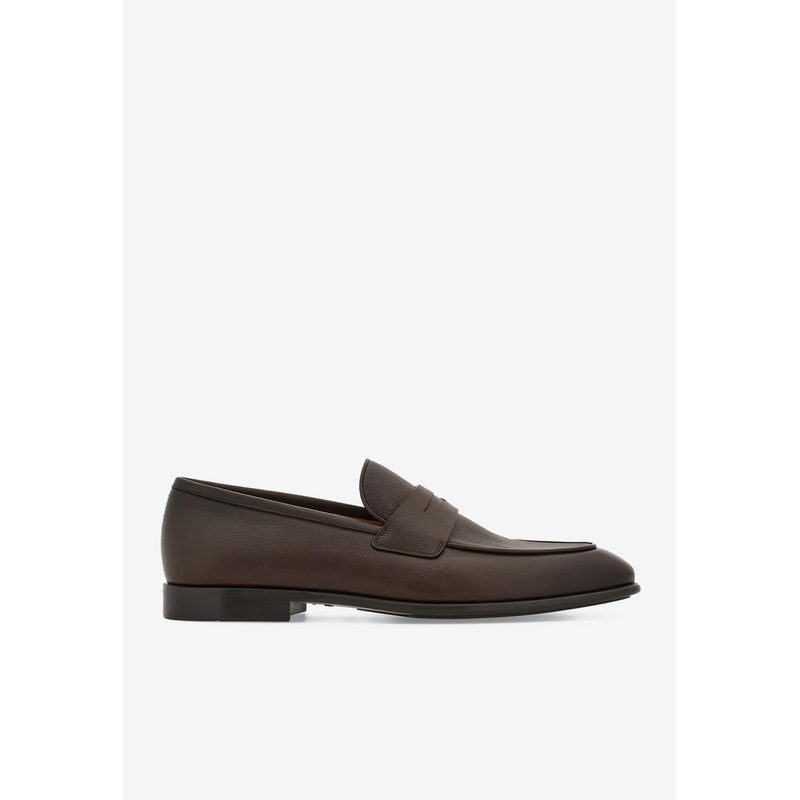 Funes Leather Penny Loafers Brown mshoesus_US 6