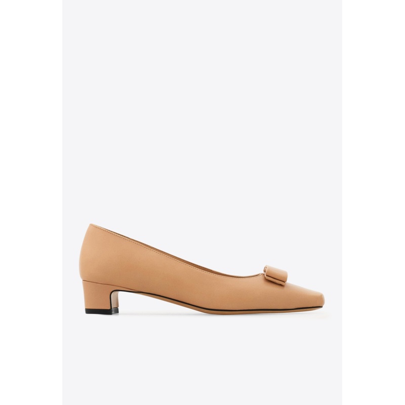 Rirri 30 Iconic Bow Nappa Leather Pumps Beige wshoesus_US 6