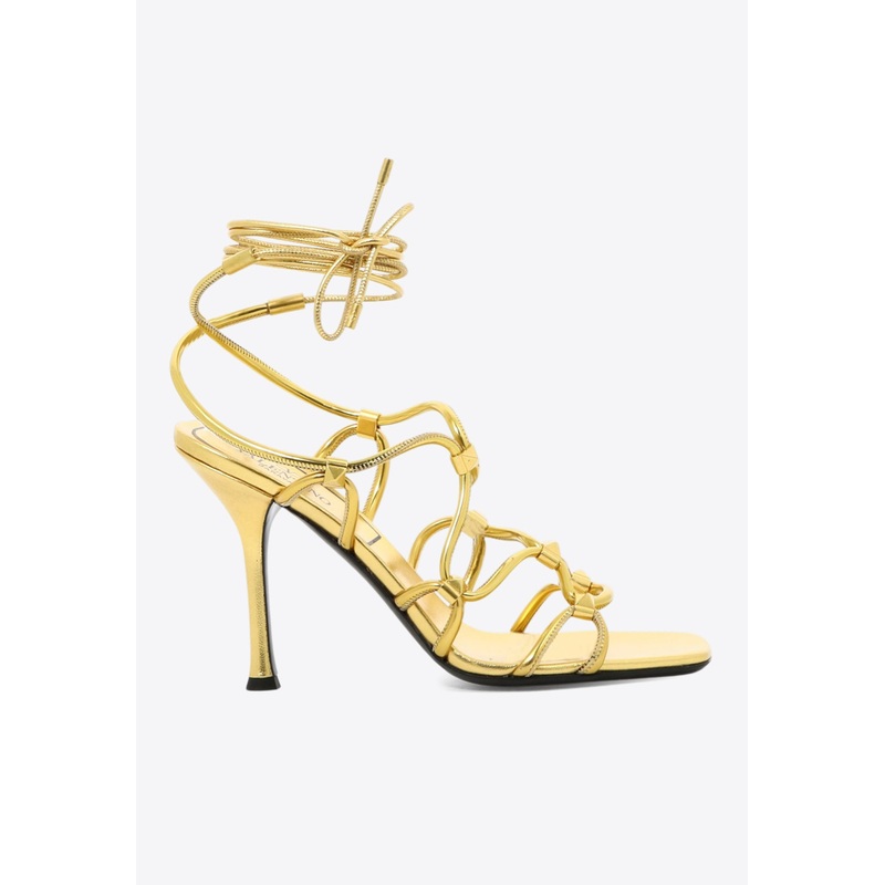 Rockstud Net 100 Strappy Sandals Gold wshoeseu_EU 37
