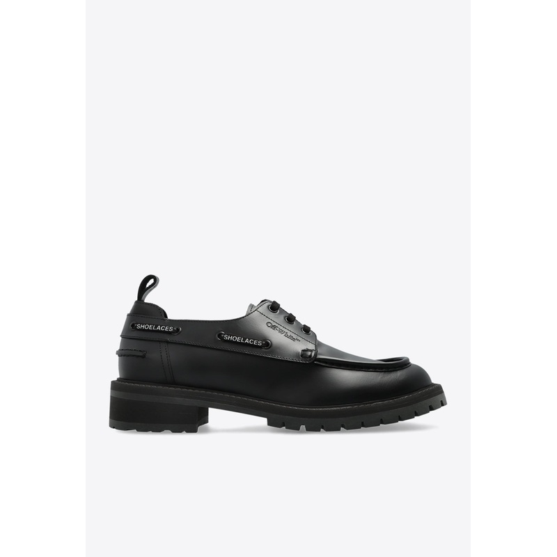 San Diego Leather Lace-Up Shoes Black mshoeseu_EU 40