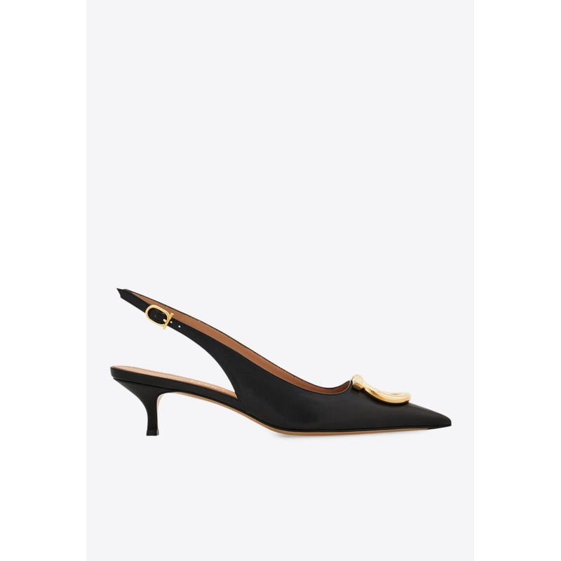 Sara 40 Maxi Gancini Slingback Pumps Black wshoesus_US 5.5