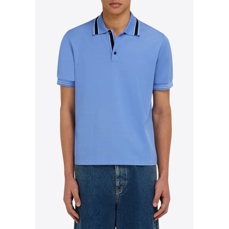 Short-Sleeved Polo T-shirt Blue mrtwstd_S