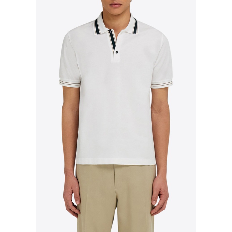 Short-Sleeved Polo T-shirt White mrtwstd_S