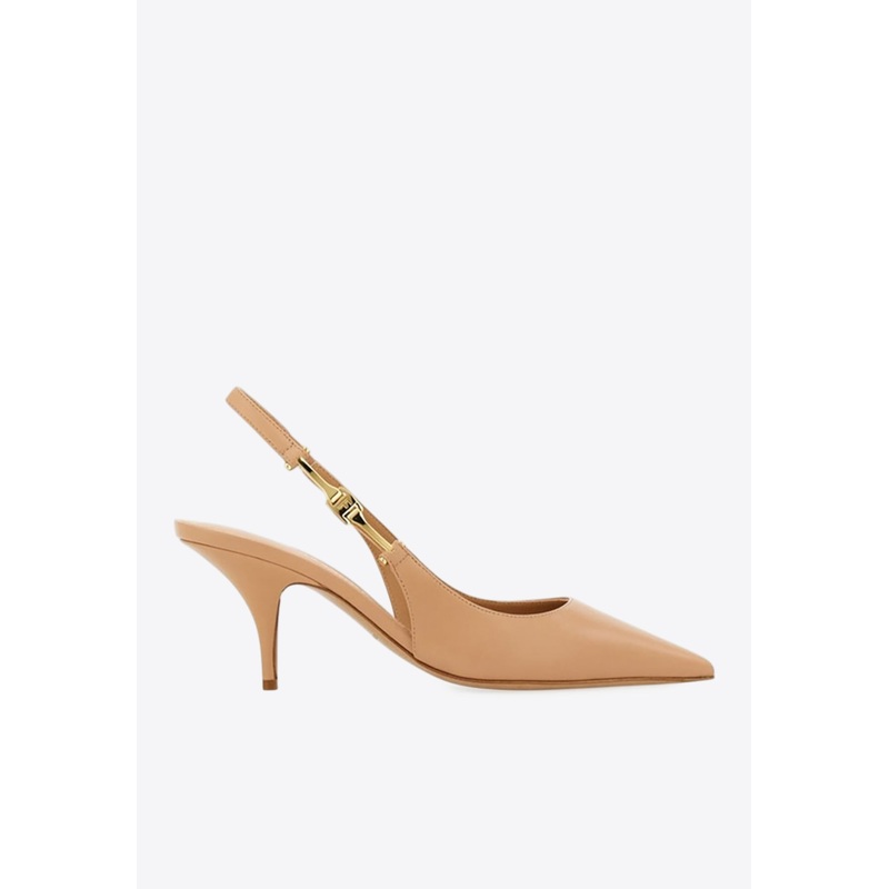Tally 70 F Buckle Slingback Pumps Beige wshoesus_US 6