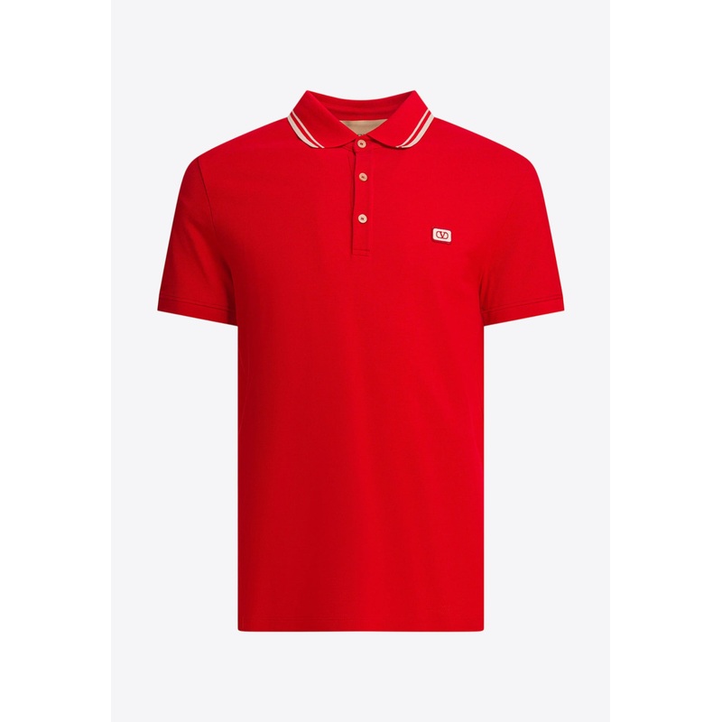 VLogo Patch Polo T-shirt Red mrtwstd_M
