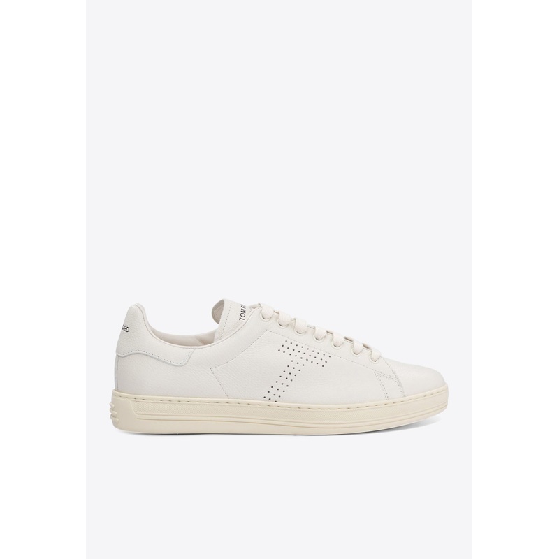 Warwick Perforated Logo Leather Sneakers White mshoeseu_EU 43