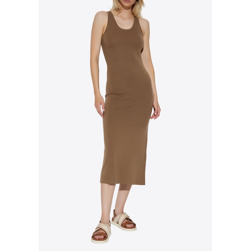 Aceri Wool Knit Midi Dress Brown wrtwstd_XS