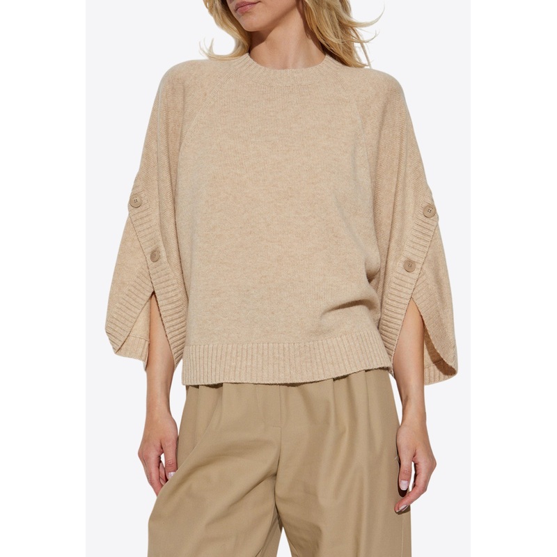 Ampex Oversized Wool Blend Sweater Beige wrtwstd_XS