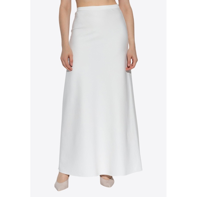 Vernice Logo Flared Maxi Skirt White wrtwit_IT 38