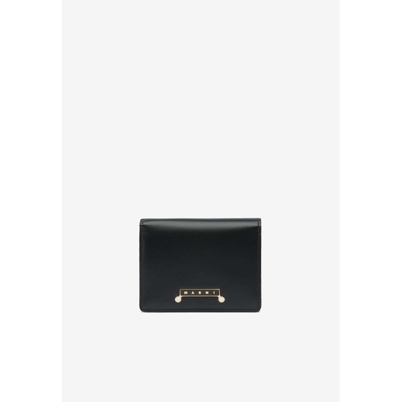 Envelope Leather Bi-Fold Wallet Black Onesize