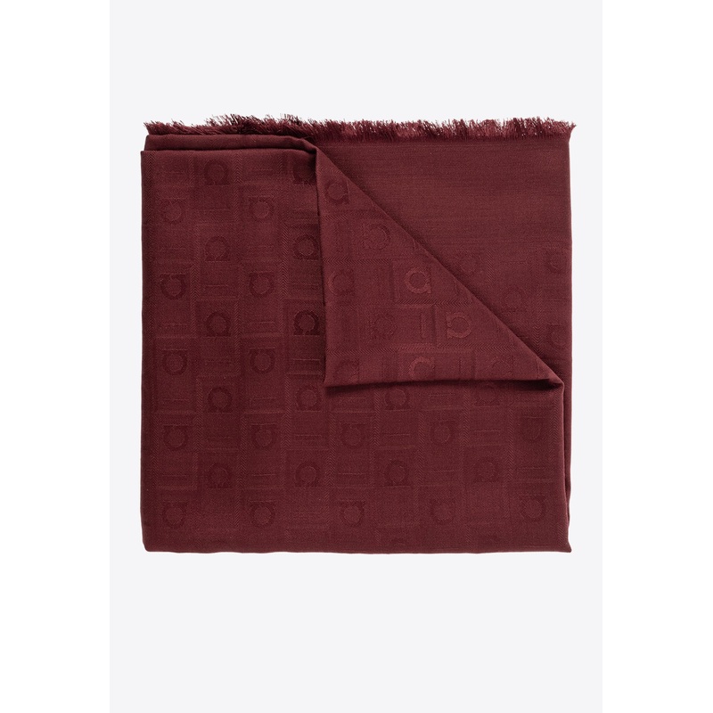 Monogram Fringe Scarf Bordeaux Onesize