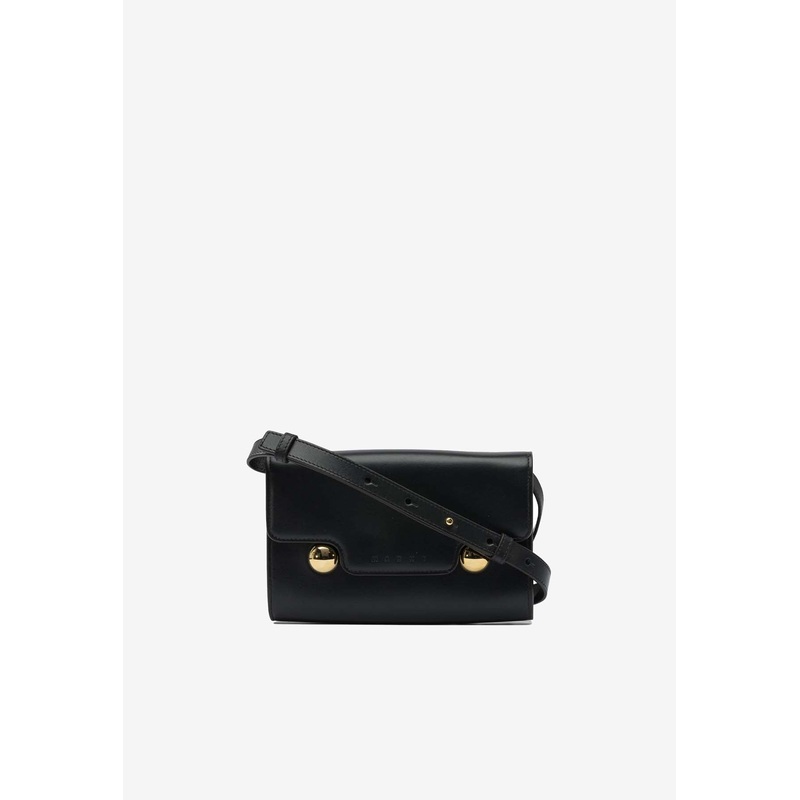 Trunkaroo Calf Leather Crossbody Bag Black Onesize