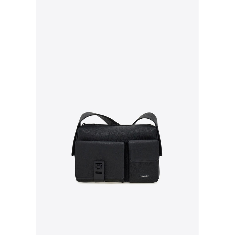 Utility Leather Crossbody Bag Black Onesize