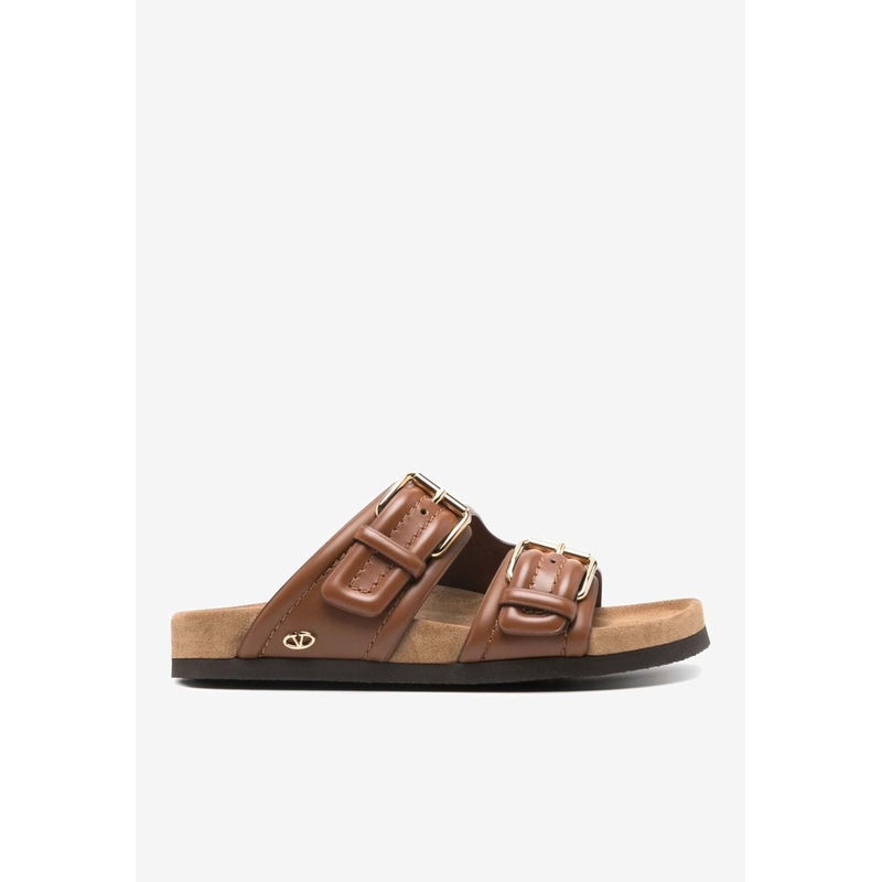VLogo Leather Sandals Brown wshoeseu_EU 40