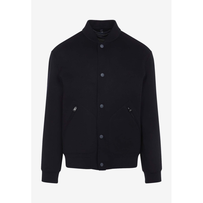 Wool Bomber Jacket with Vest Blue mrtwit_IT 48