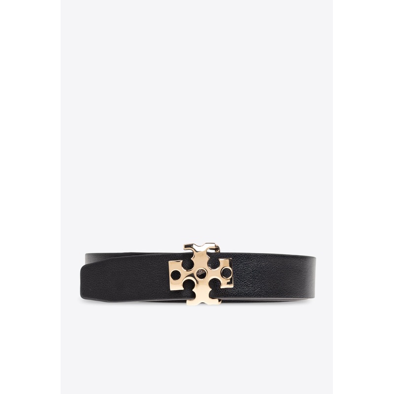 Double-Sided Leather Belt Black XS