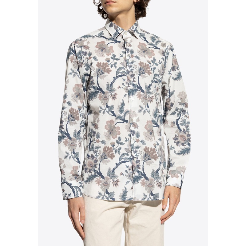 Floral Print Long-Sleeved Shirt Multicolor mrtwshirtseu_EU 39