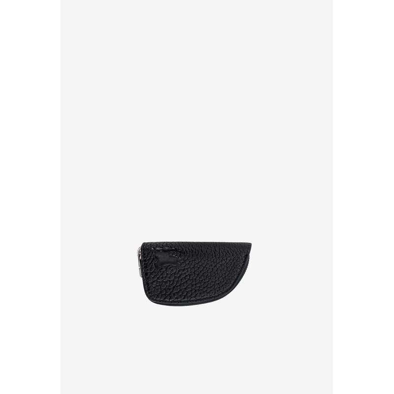 Shield Grained Leather Coin Purse Black Onesize