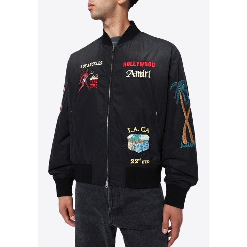 Zip-Up Bomber Jacket Black mrtwstd_M
