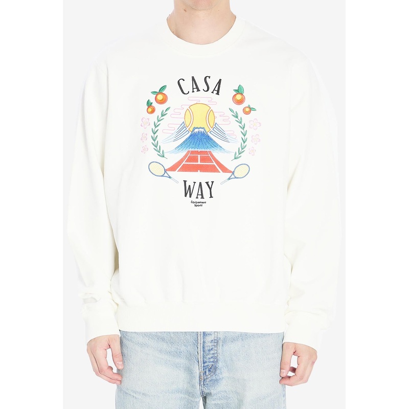 Casa Way Mountain Sweatshirt White mrtwstd_S