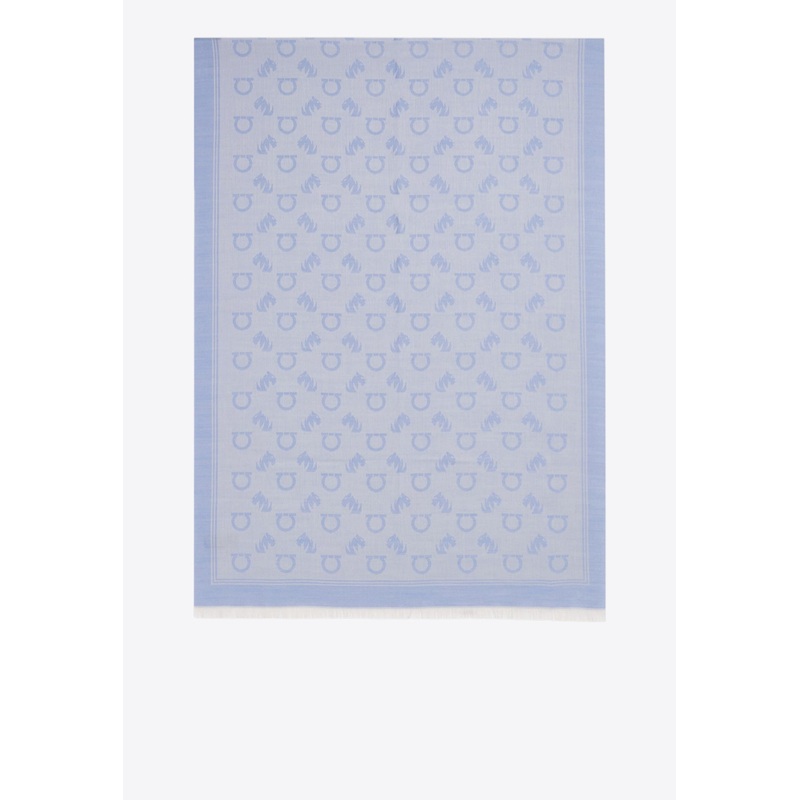 Feline and Gancini Jacquard Stole Light Blue Onesize
