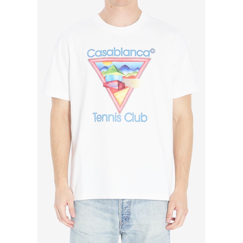 Tennis Club Icon Printed T-shirt White mrtwstd_S