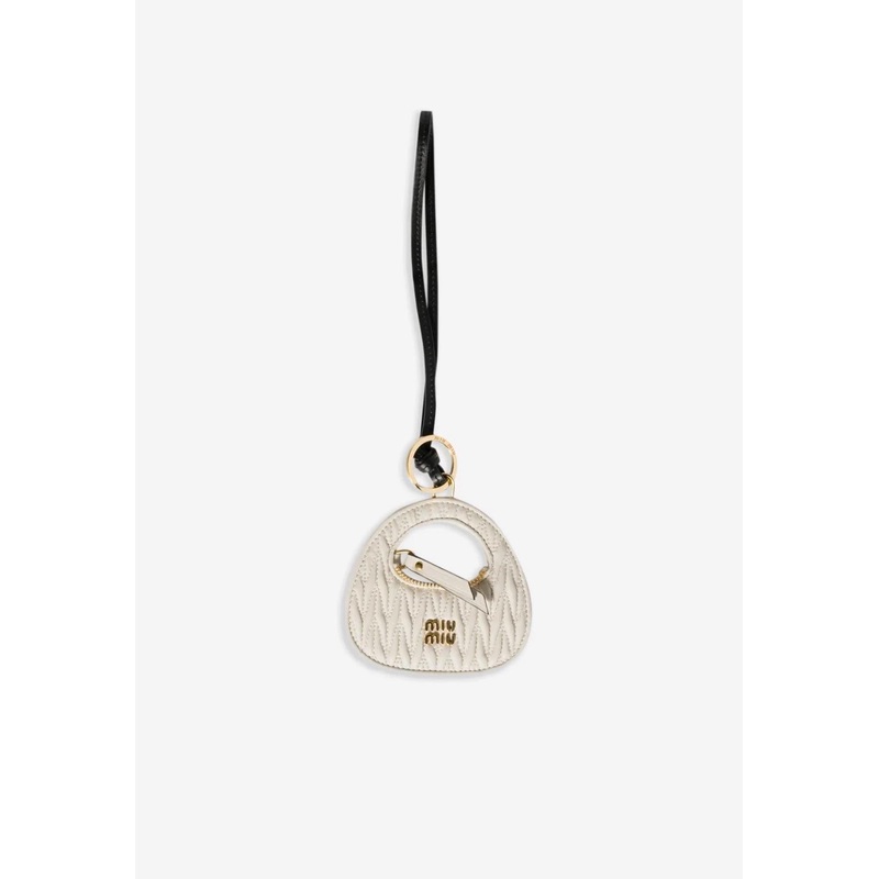 Wander Trick Leather Keyring White Onesize