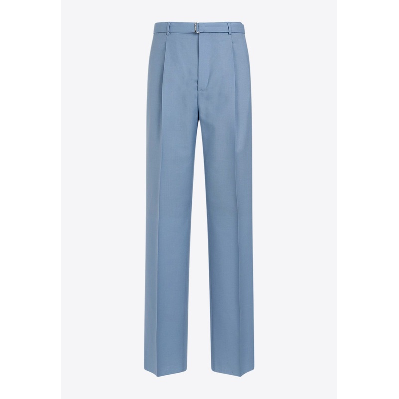 Wool Straight-Leg Pants Blue mrtwit_IT 48